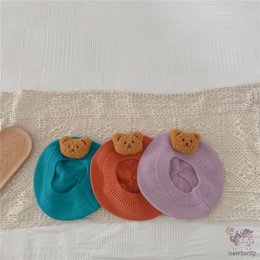 Mũ Beanie Co Giãn Phong Cách Hàn Quốc Cho Bé