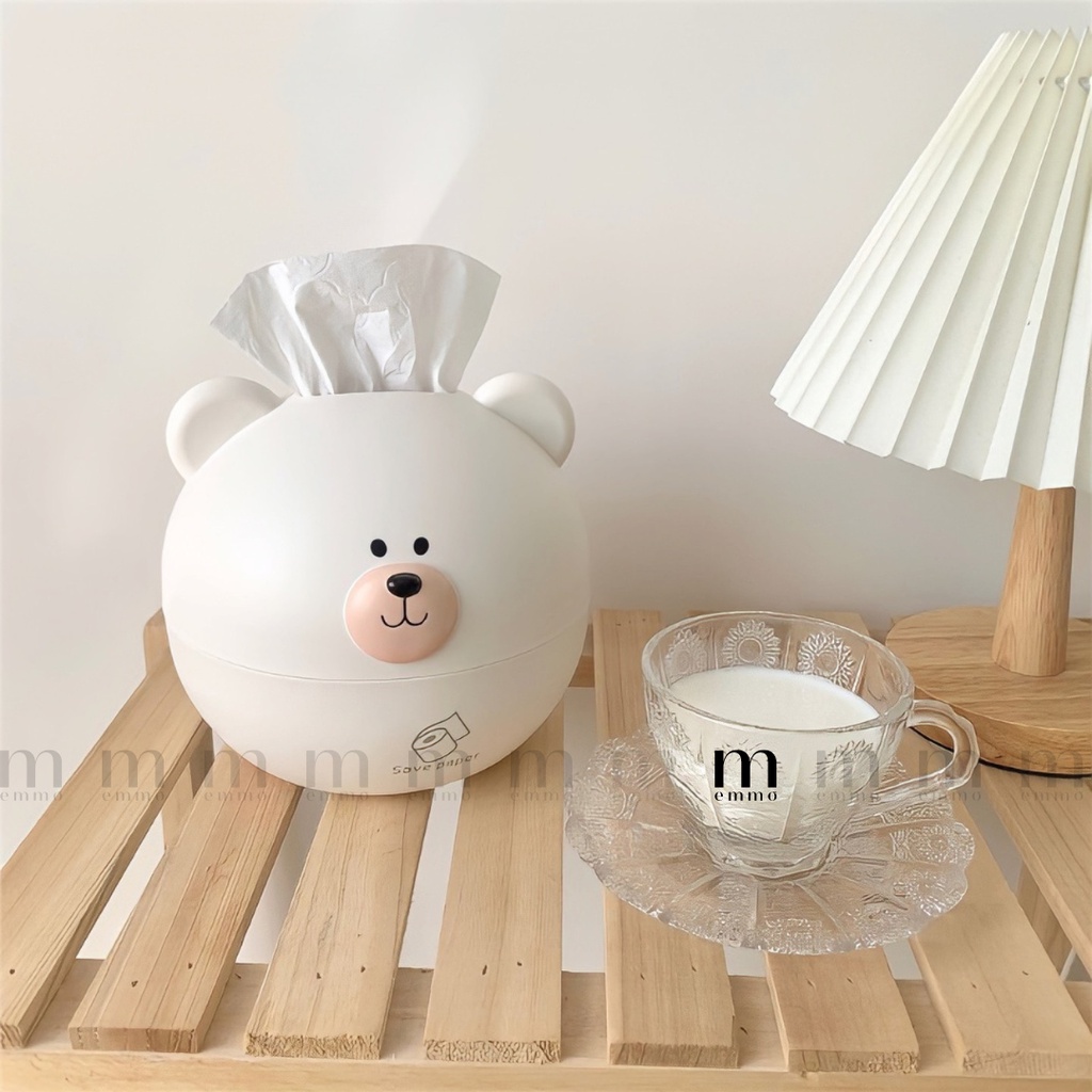 HỘP ĐỰNG KHĂN GIẤY HÌNH GẤU EMMO BEAR