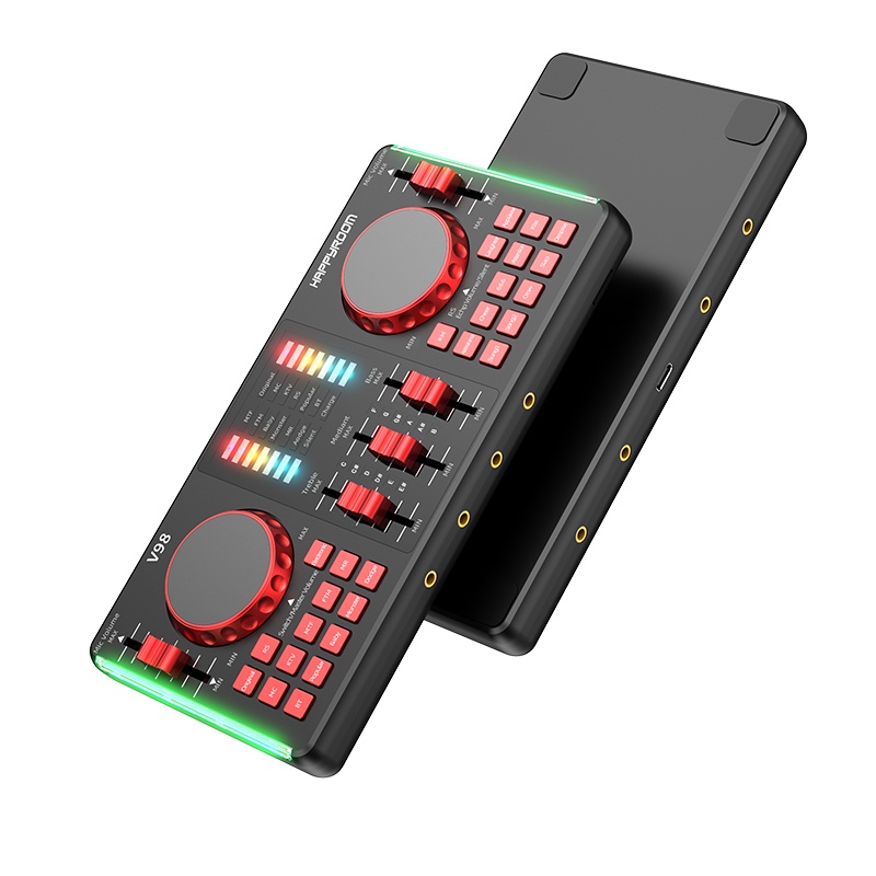 Sound Card Livestream Sansui V98 Thu âm, Karaoke, Livestream Game, Bigo live Giao diện âm thanh DJ Mixer - Chính Hãng