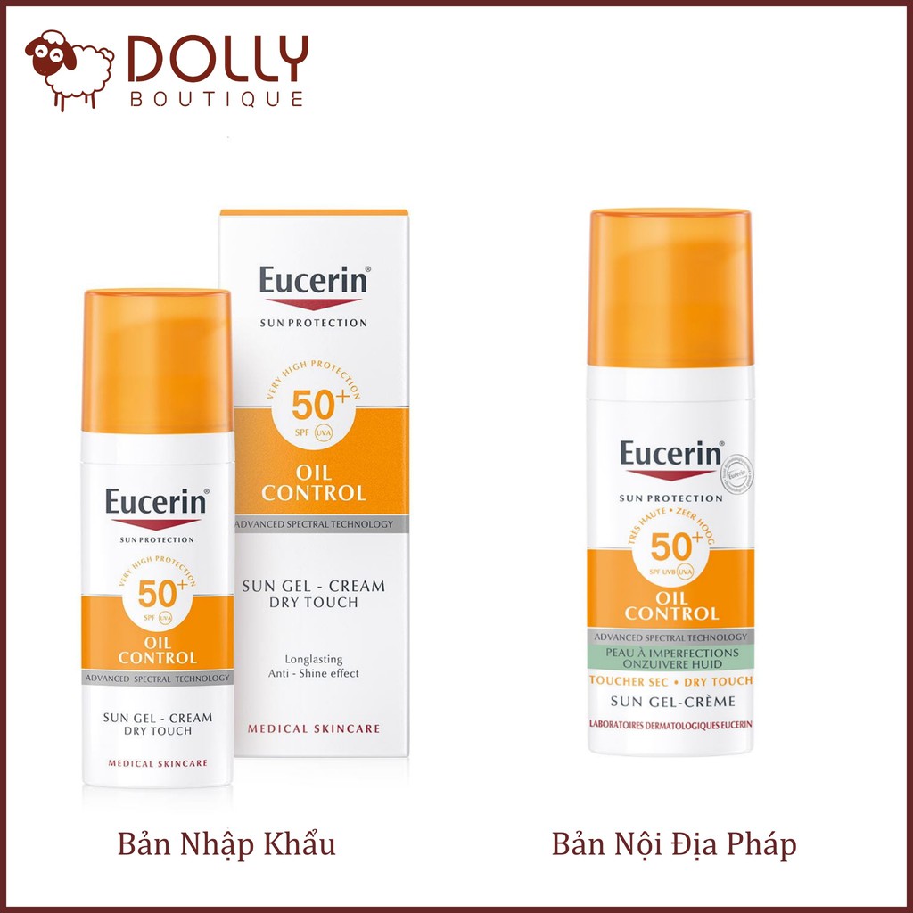 Kem chống nắng cho da nhờn mụn Eucerin Sun Gel-Cream Dry Touch Oil Control SPF50+ 50ml | BigBuy360 - bigbuy360.vn
