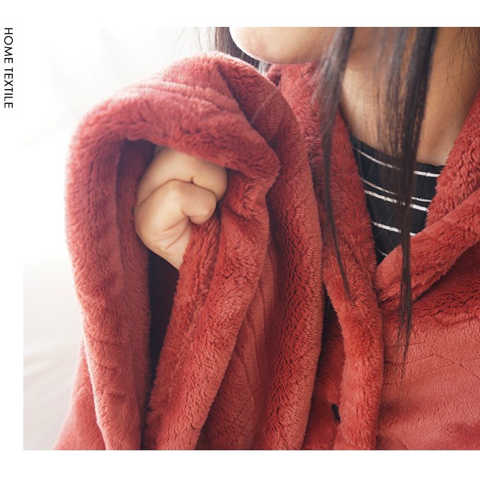 Áo choàng nhung siêu mềm mịn size 80 x 130 cm