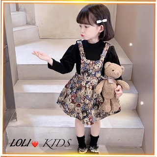 [Sale] Sét váy dạ + áo cotton len tay bồng đáng yêu cho bé