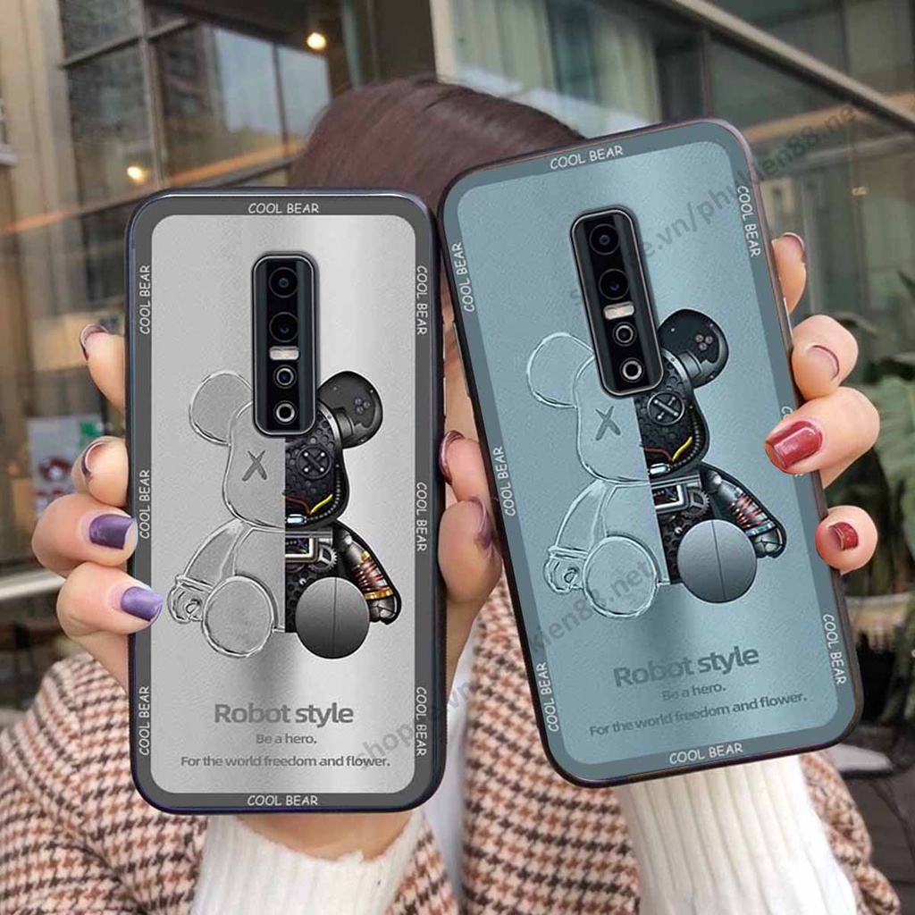 Ốp Vivo V17 Pro bear, k@ws thương hiệu phong cách ốp lưng thời trang cao cấp
