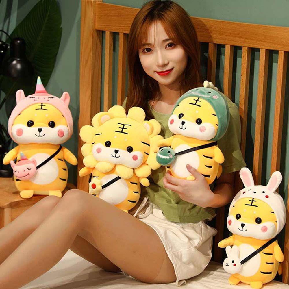 Đồ chơi nhồi bông Hình Khủng Long / Hổ 28cm Trang Trí Năm Mới