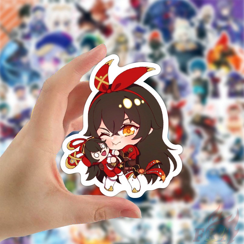 ❉ Genshin Impact - Series 07 Cartoon Games Stickers ❉ 50Pcs/Set DIY Fashion Luggage Laptop Skateboard Doodle Decals Stickers