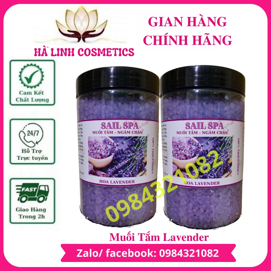 1000gr Muối tắm ngâm bồn oải hương Lavender tẩy tế bào chết cho da mềm mại gói 1kg