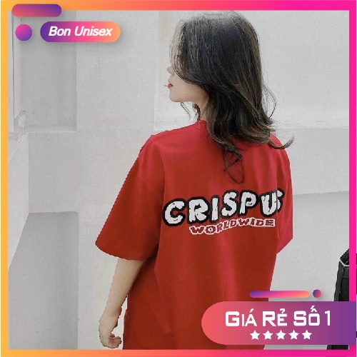 Áo Thun Tay Lỡ Unisex CRISPUS , Áo Phông Nam Nữ Form Rộng freesize