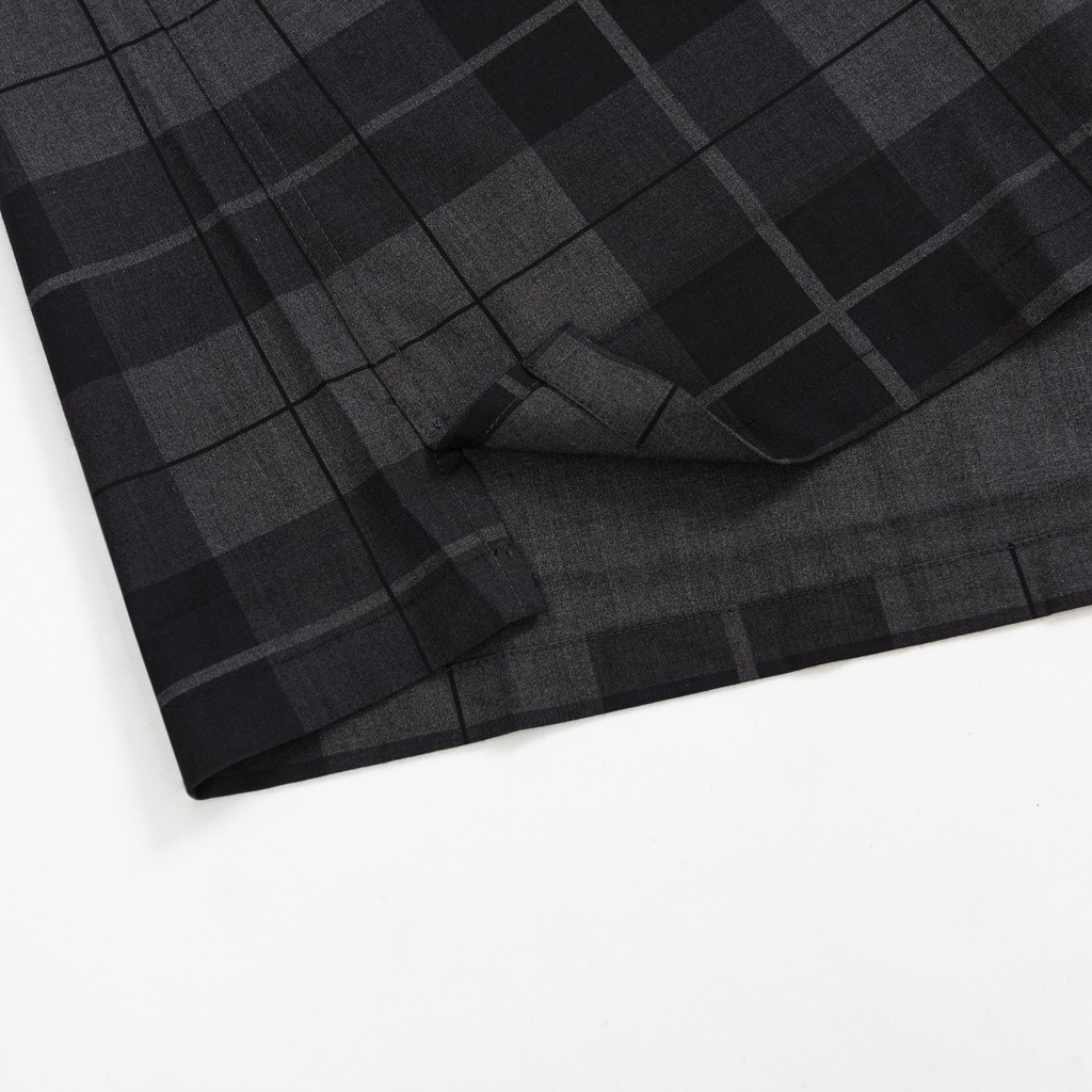 [HÀNG VIỆT NAM] Áo Sơ Mi Nam Công Sở Trung Niên Ngắn Tay Caro Màu Đen Thương Hiệu Anton Sợi Tre Thoáng Mát NC131 | BigBuy360 - bigbuy360.vn