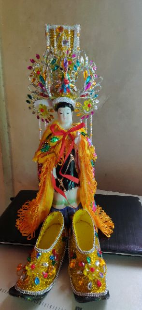 Combo tượng mẹ Diêu Trì áo mão và giày.