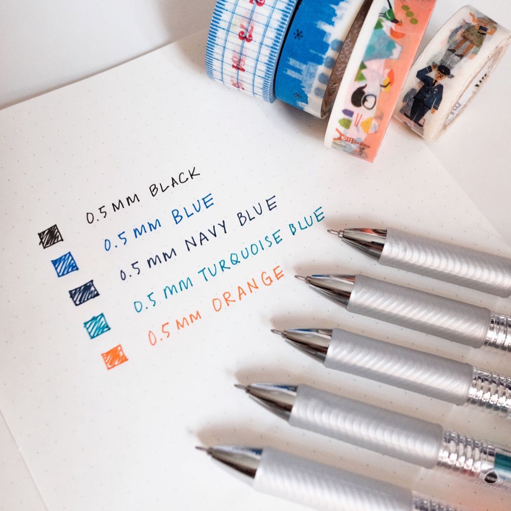 Bút Pentel Energel Infree 0.5mm BLN75TL - 10 Màu Mực Siêu Nhanh Khô