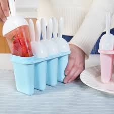 XẢ KHO - Sét 4 hộp khuôn làm kem que, kem tươi mát lạnh bằng nhựa hình tai thỏ cực kỳ tiện dụng và hữu ích