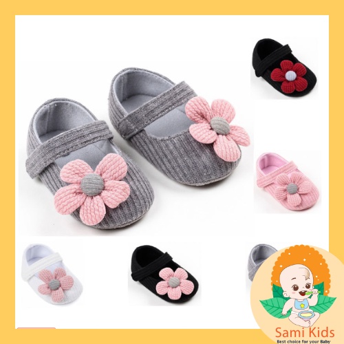 Giày tập đi cho bé trai bé gái sơ sinh, giày búp bê vải cho trẻ 1 tuổi SAMI KIDS