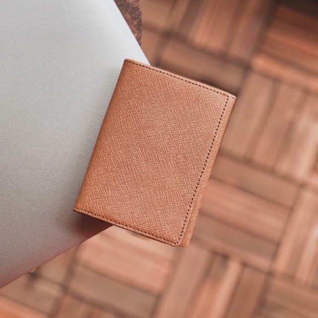 VÍ MINI TINY LEMONT DA BÒ THẬT - NÂU CHOCO | BigBuy360 - bigbuy360.vn