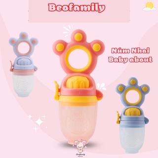 Túi Nhai Ăn Dặm Chống Hóc Silicon Baby About, Núm Nhai Kichi - Beofamily