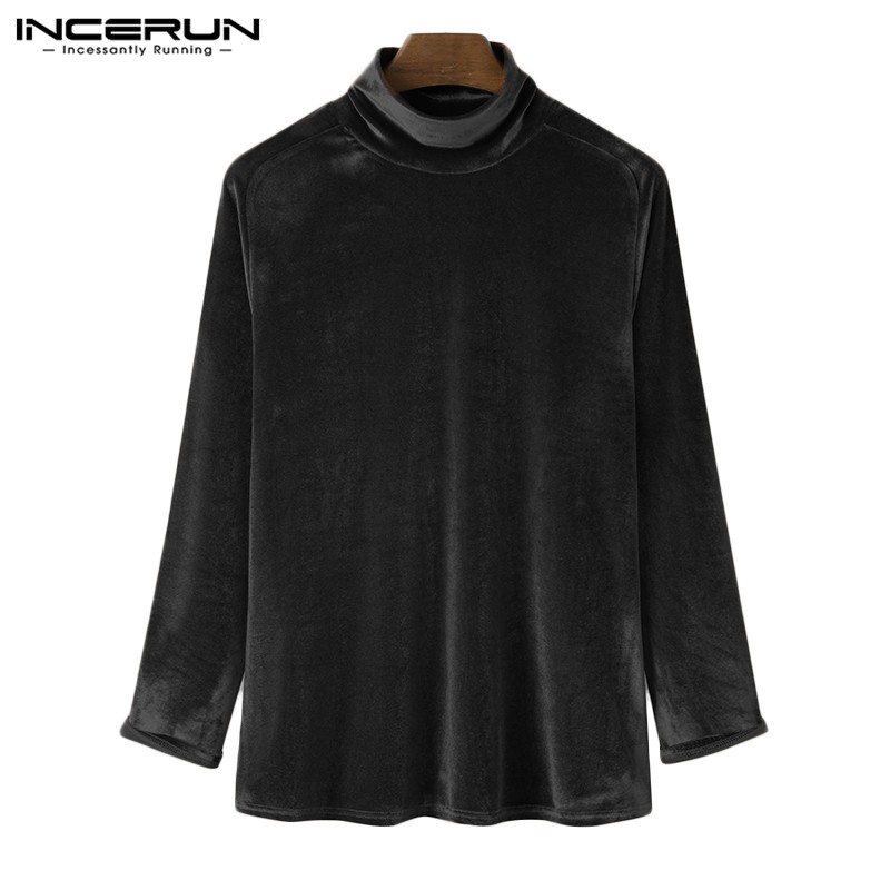 Áo Thun INCERUN Cổ Cao Tay Dài Giữ Ấm Dành Cho Nam | BigBuy360 - bigbuy360.vn