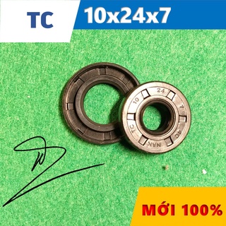 Phớt chặn dầu tc 10x24x7 ( phớt dầu / chắn dầu / lò xo / phớt ben / oil seal tc 10*24*7)