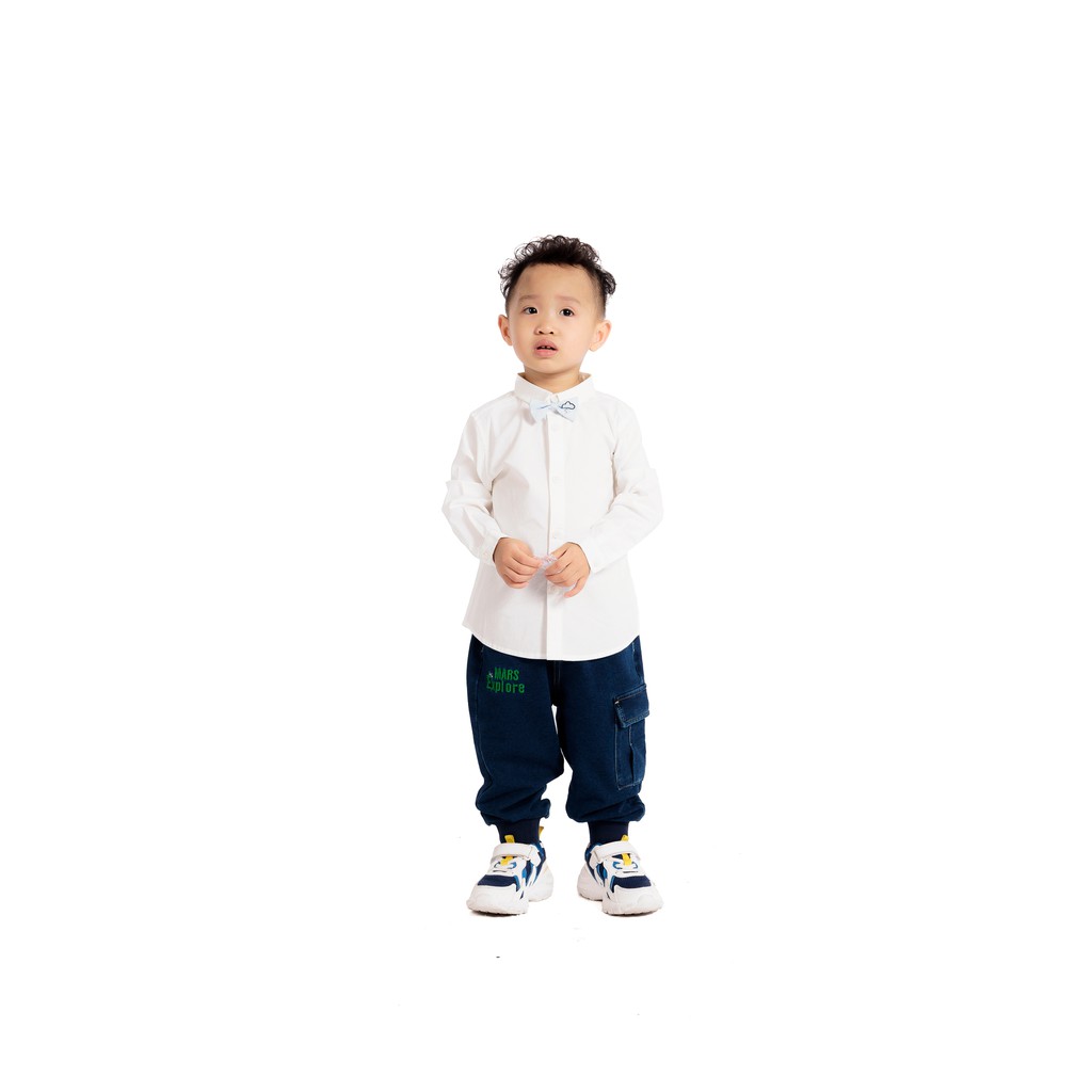 (3-7 tuổi) Áo sơ mi dài tay thời trang Balabala dành cho bé trai màu trơn 21023201201