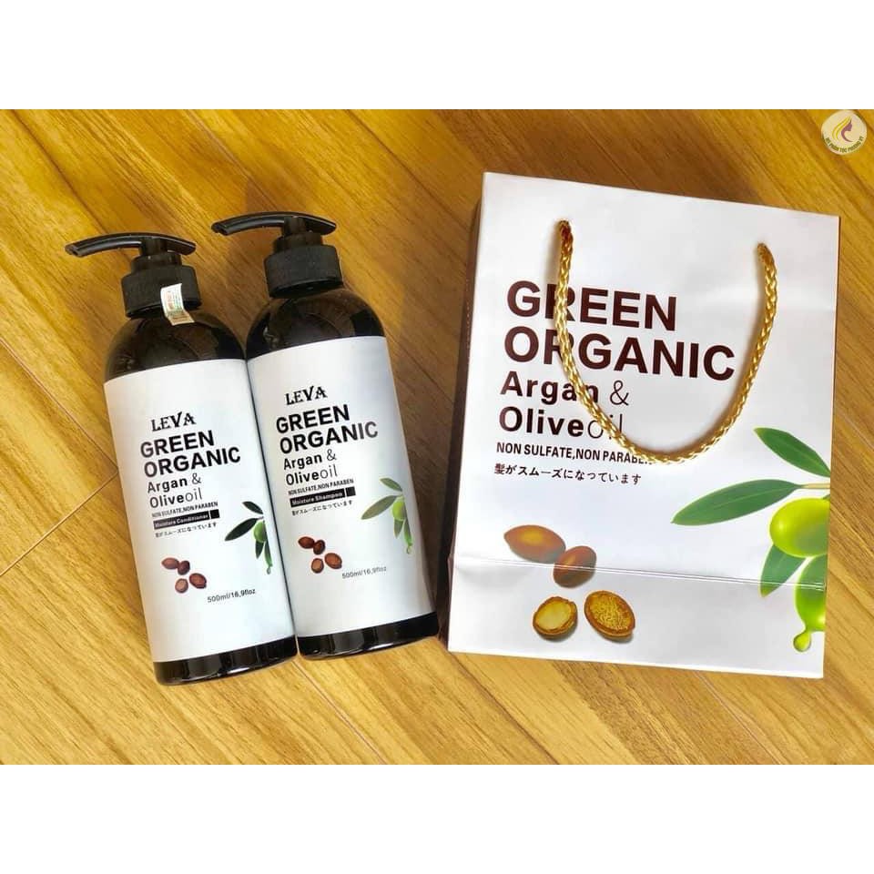 Gội Xả Argan & Olive Green Organic 500ml hương nước hoa