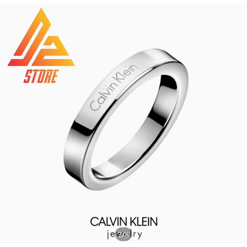 Nhẫn CK Basic khắc tên theo yêu cầu cặp đôi unisex thép không gỉ Titan 316L