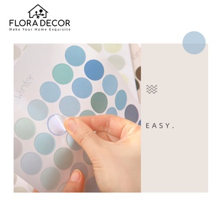 Sticker nhãn dán chấm tròn Flora Decor trang trí sổ, decor, dán postcard