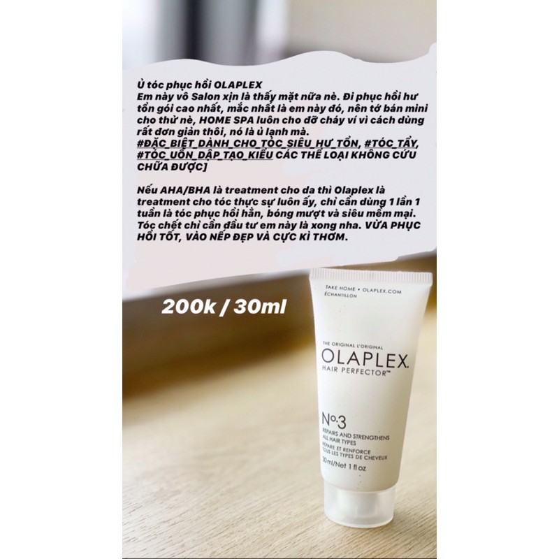 [Bill Sephora] Kem ủ tóc Olaplex 3 siêu phục hồi tóc No3 30ml | BigBuy360 - bigbuy360.vn