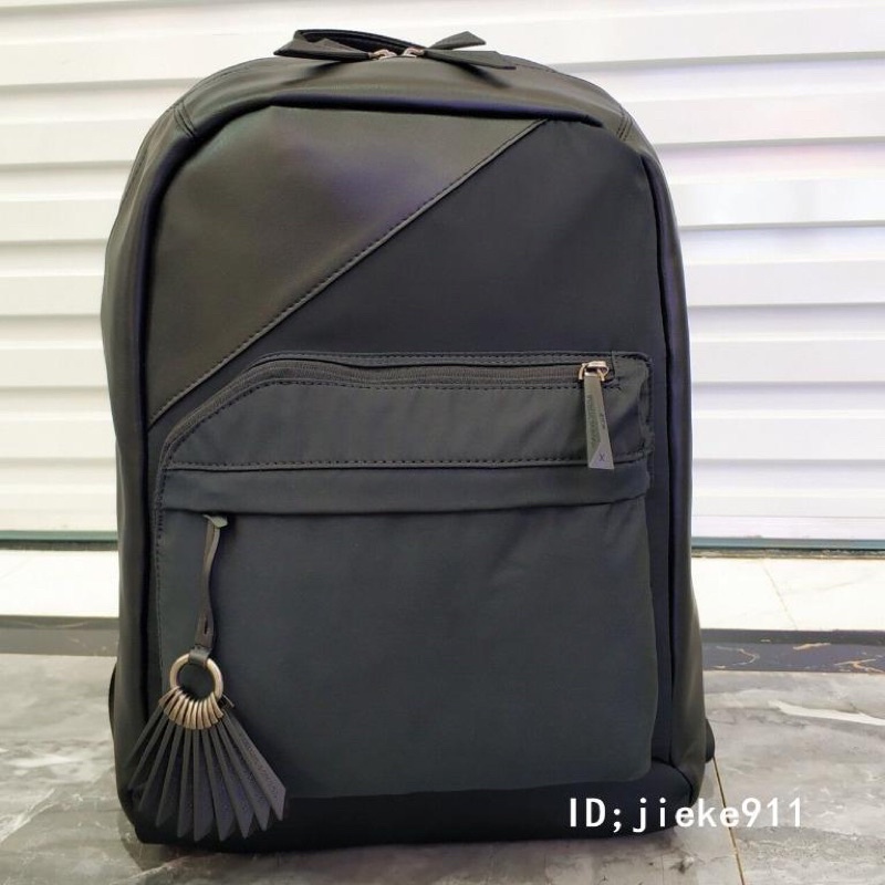 TNS - Balo form vuông unisex cực phẩm có ngăn laptop chống shock Tumie alpha bravo backpack - chất siêu bền-màu đen