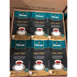 TRÀ BÁ TƯỚC DILMAH EARL GREY – HỘP 50G/ 25 TÚI LỌC