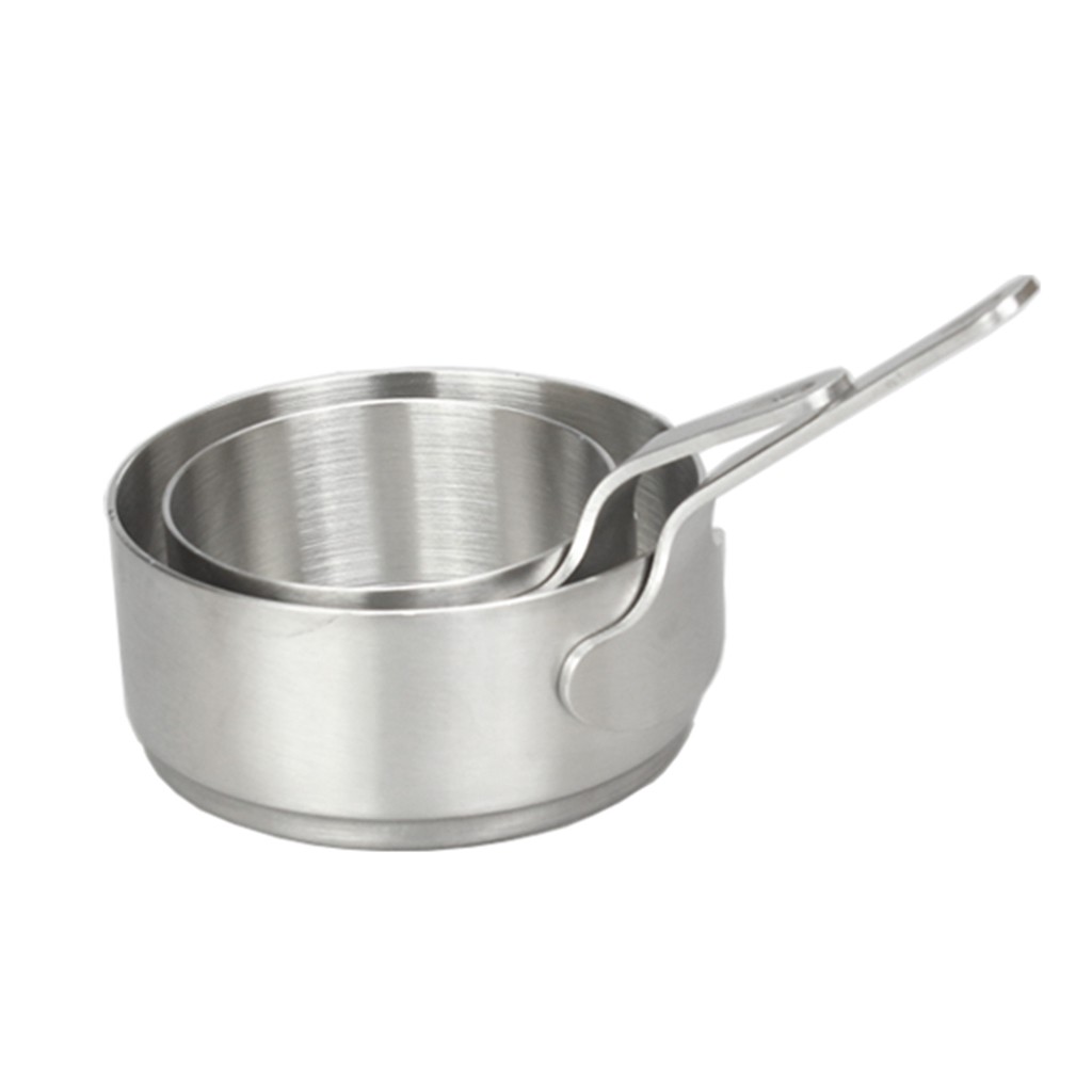 Mini Steel Saucepan Restaurant Dip Sauce Display Cooking Kitchen Pan 50ml