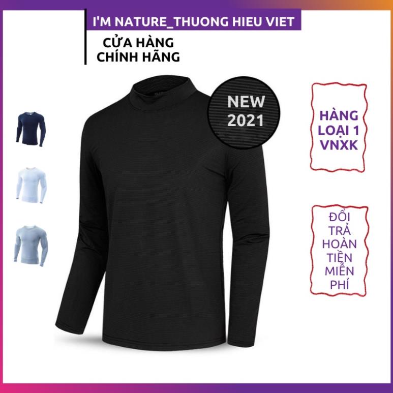 Áo Thun Tay Dài Giữ Nhiệt Nam Lót Nỉ Giữ Ấm Có Cổ Cao 3 Phân Mùa Thu Đông Lạnh Thể Thao Cao Cấp Cổ Lọ Trơn Tròn !