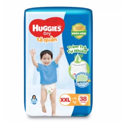 Tã/bỉm quần Huggies XXL38 Gói 38 miếng (Cho bé 15kg - 25kg)