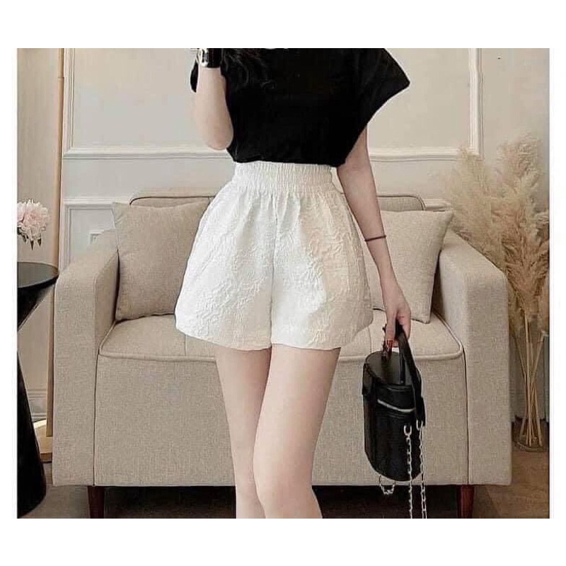 Quần sooc phồng hoa nổi QC siêu đẹp (ảnh thật) | BigBuy360 - bigbuy360.vn