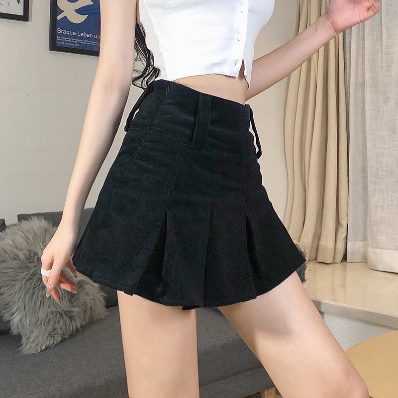 Chân Váy Ngắn Xếp Ly Cạp Cao Chất Tăm Cao Cấp Phong Cách Retro Thời Trang Sugal CV NU 009