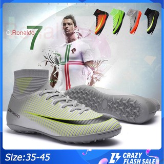 Giày đá bóng nam CR7 Mercurial Giày Futsal TF Giày đá banh Giày bóng đá cổ cao giay da bong sân cỏ nhân tạo