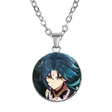 COMBO 4 món nhân vật XIAO game GENSHIN IMPACT standee lomo dây chuyền vòng tay anime chibi