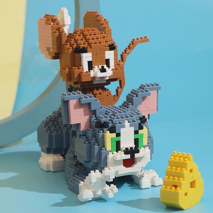 Bộ đồ chơi Lego xếp hình mèo và chuột dễ thương