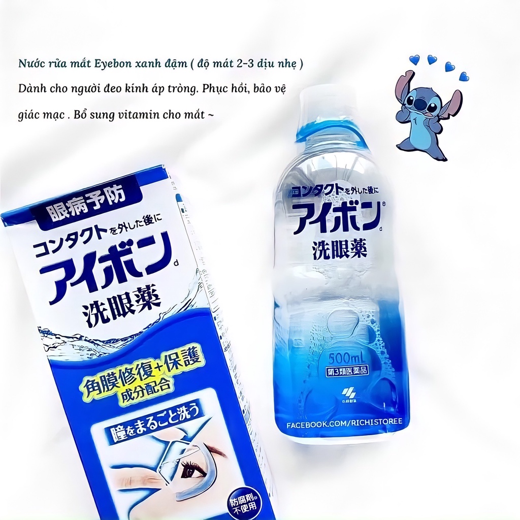 Nước rửa mắt Eyebon W Vitamin Kobayashi Nhật Bản 500ml - QPEE STORE