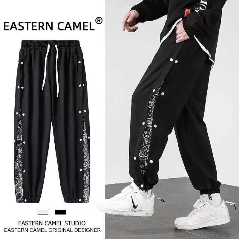 Quần Legging Thể Thao Dáng Rộng Ghép Hai Bên In Hoa Độc Đáo Size M-3xl Thời Trang Cho Nam