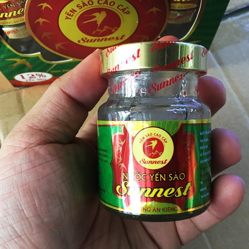 Hộp 6 lọ x 70ml Yến Sào Sunnest Cao Cấp Đường Ăn Kiêng siêu ngon, Hạn sử dụng đến tháng 24 tháng kể từ ngày sản xuất. | BigBuy360 - bigbuy360.vn