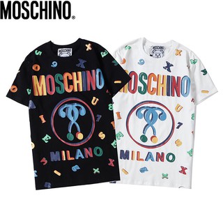 Áo Thun Tay Ngắn Vải Cotton In Chữ Moschino Thời Trang