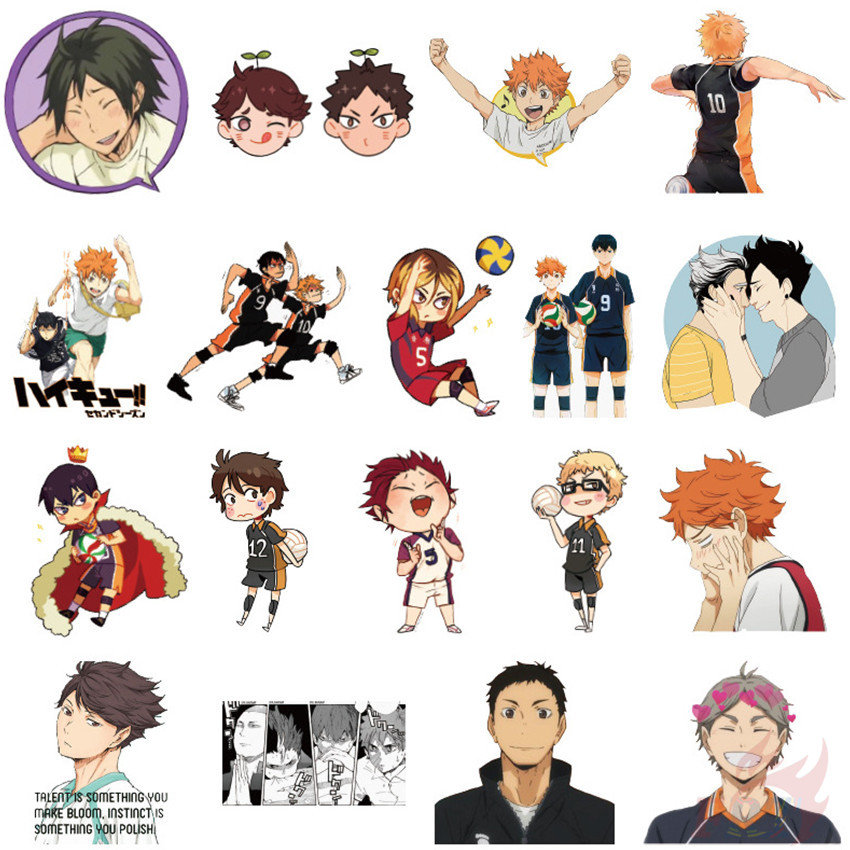 100Pcs/Set ❉ Haikyuu!! &amp; Demon Slayer - Hot POP Anime Mixed Stickers ❉ DIY Fashion Doodle Decals Stickers