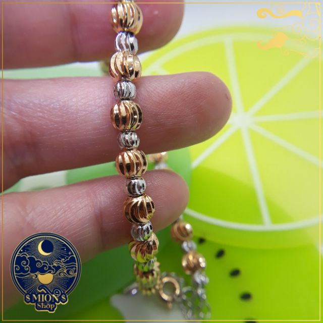 [LC01]Lắc chân bi 2 màu vàng trắng cao cấp sang trọng | BigBuy360 - bigbuy360.vn