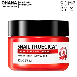 Kem Dưỡng Phục Hồi, Làm Mờ Vết Thâm, Sẹo Rỗ Some By Mi Snail Truecica Miracle Repair Cream 60g