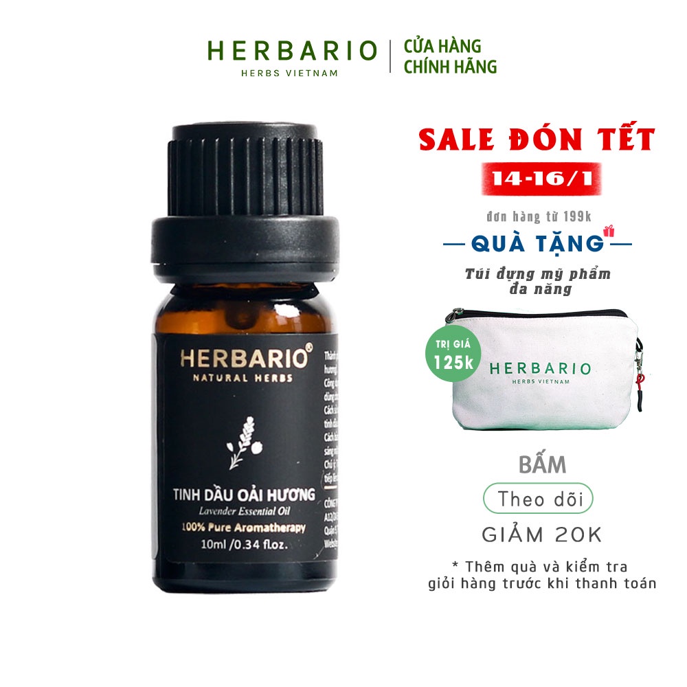 Tinh dầu oải hương nguyên chất Herbario 10ml