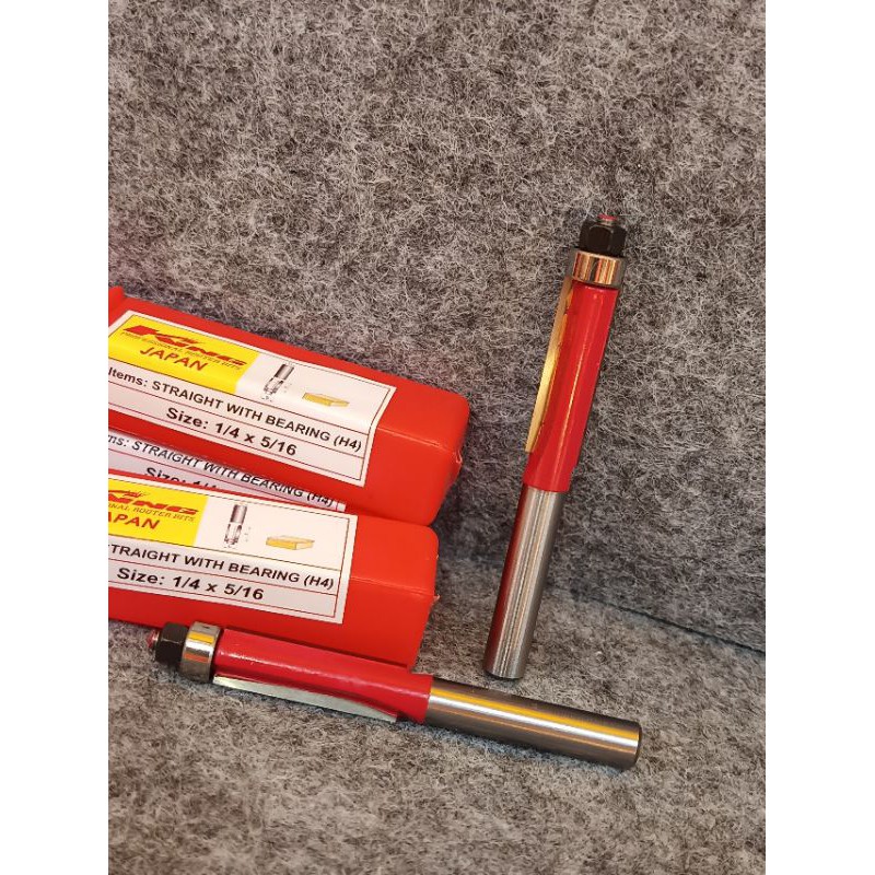 Mũi phay gỗ  thẳng  có bạc đạn King H4) 1/4x5/16