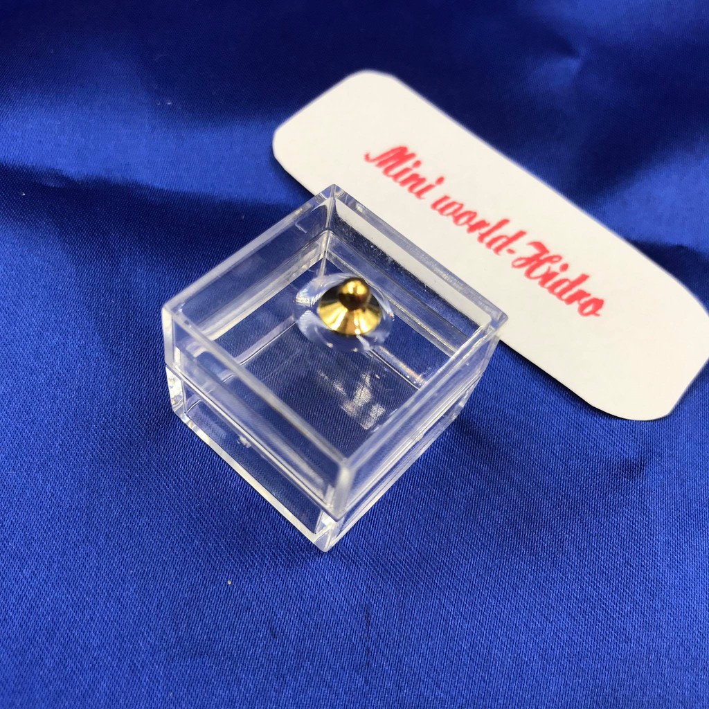 Mô hình khay hộp bánh mica dùng cho trang trí nhà búp bê BJD 1/8 1/12 mini tí hon Miniature tủ quầy gỗ trưng bày bánh.