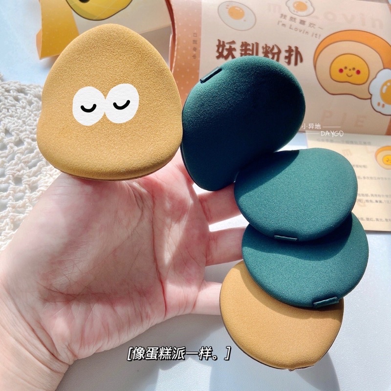 Set 3 bông mút tán kem nền che khuyết điểm