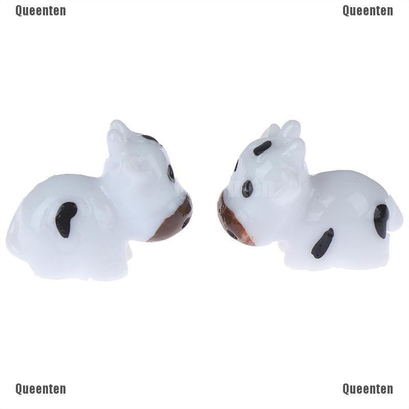 Set 2 Tượng Bò Sữa Mini Trang Trí