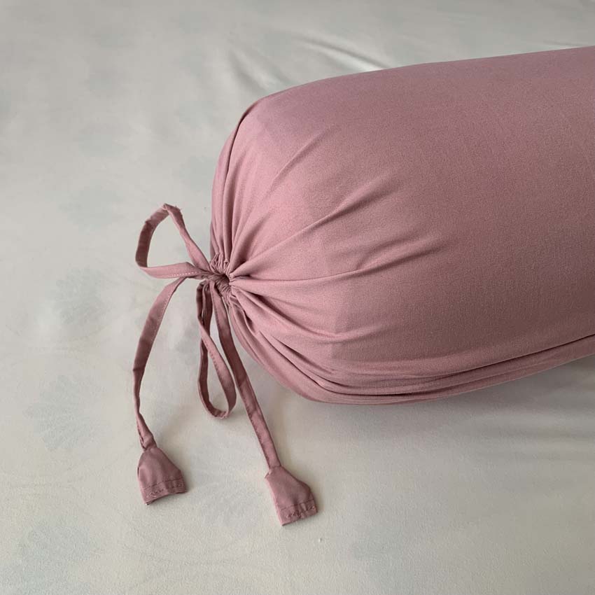 Vỏ gối ôm Cotton tici dây buộc tinh tế vải dày, đủ màu sắc kích thước 35x100cm