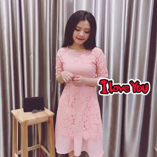 Áo dài cách tân ren phối voan đính cườm