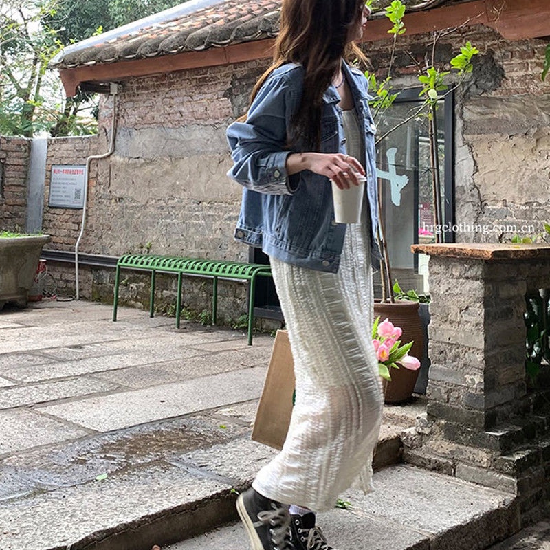 Đầm Hai Dây Dáng Ôm Phong Cách Pháp Thời Trang Cao Cấp Cho Nữ